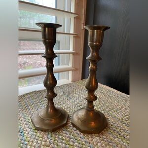 Vtg. Brass Candlestick Holders